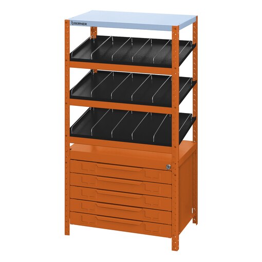 Modul 5 skuffer+DIN/Norm 3 niveauer top